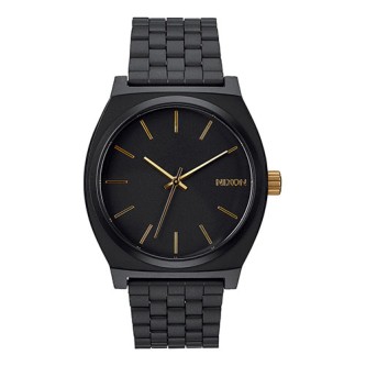 Nixon - Men's Time Teller Gold & Matte Black Stainless-Steel Watch, Black Dial